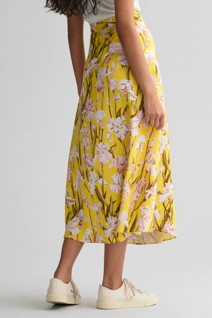 Женская желтая юбка с узором IRIS PRINT WRAP 4