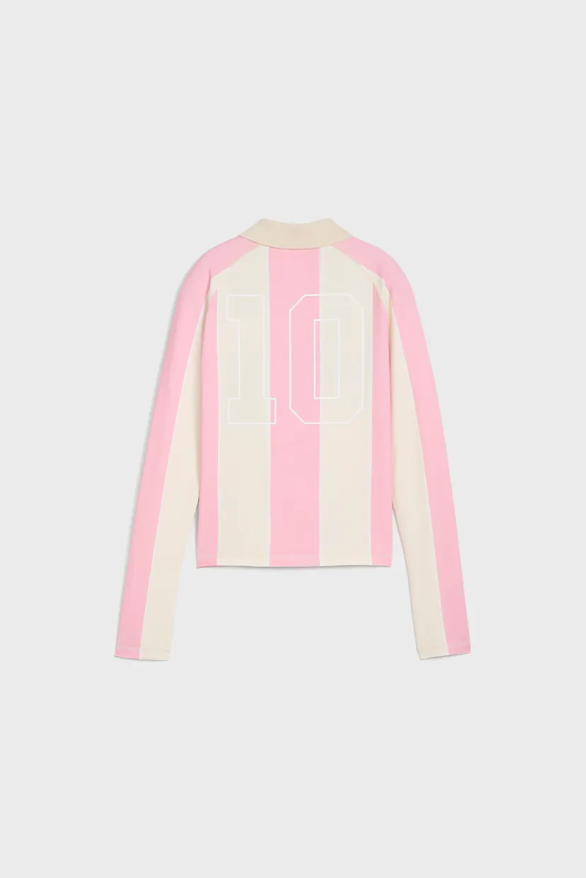 Женский бежевый лонгслив в полоску PUMA x KIDSUPER Long Sleeve Jersey Women 7