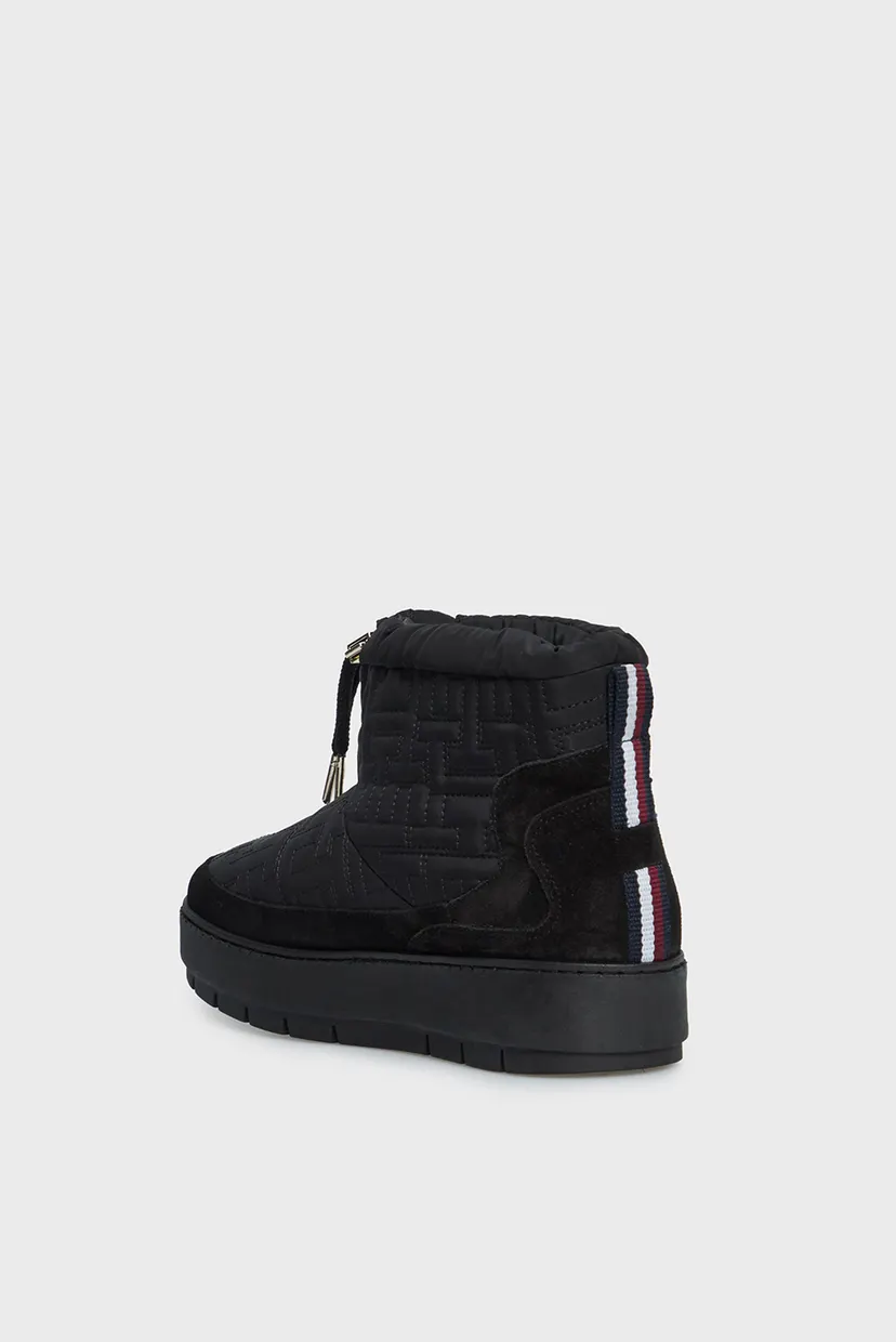 Жіночі чорні дутики з візерунком TOMMY MONOGRAM SNOWBOOT 4