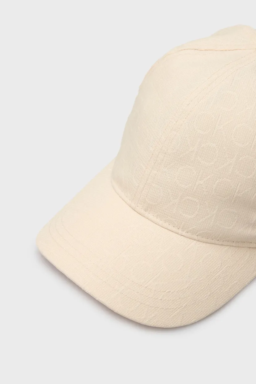 Женская бежевая кепка с узором MONOGRAM JACQUARD 3