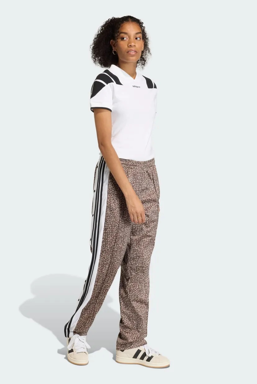 Женские коричневые спортивные брюки с узором AOP ADI-BREAK adidas