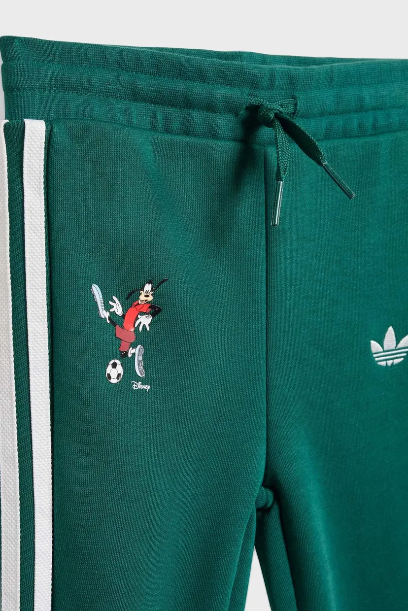 Детский зеленый спортивный костюм (свитшот, брюки) ADIDAS DISNEY CREW 5