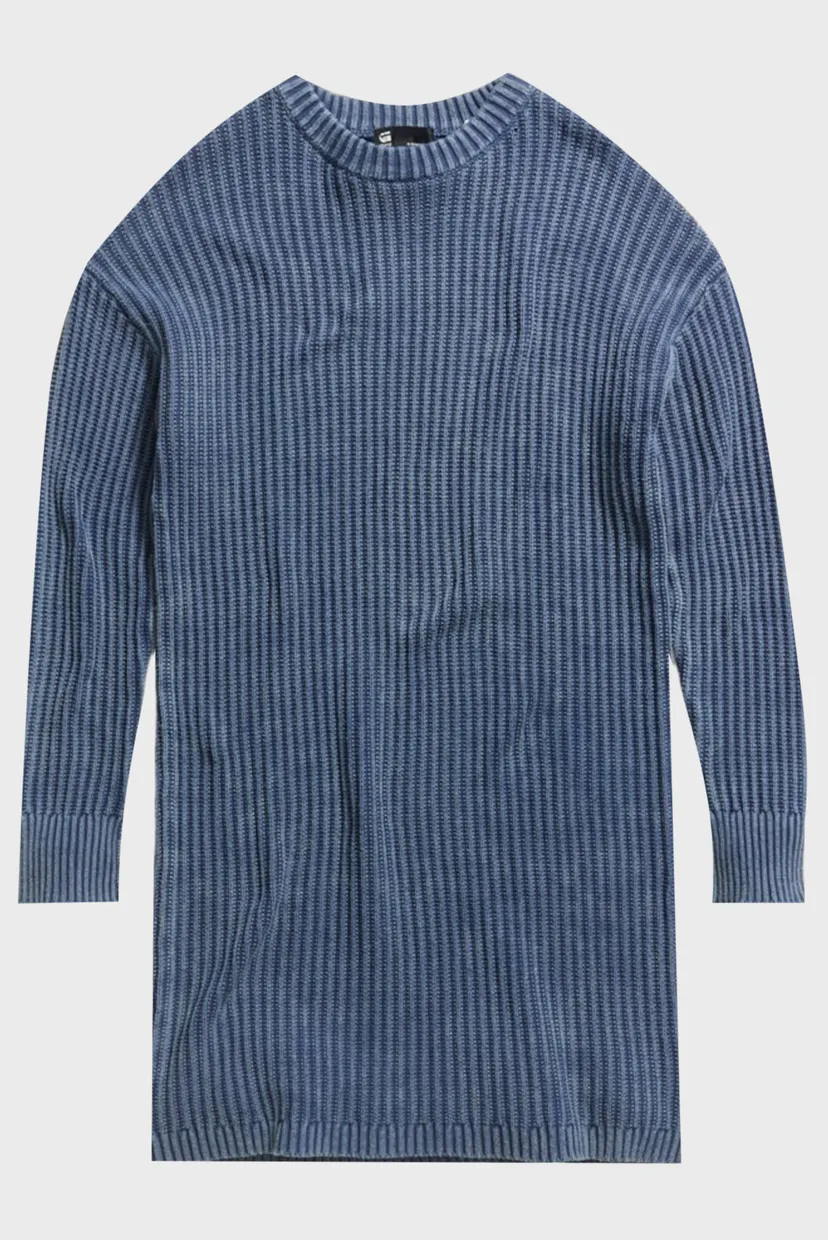Жіноча синя сукня Loose overdyed 4
