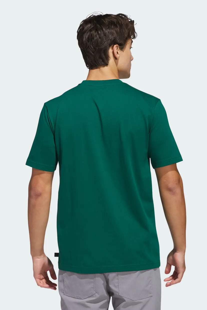 Мужская зеленая футболка Golf Culture Graphic adidas JJ4195 — MD