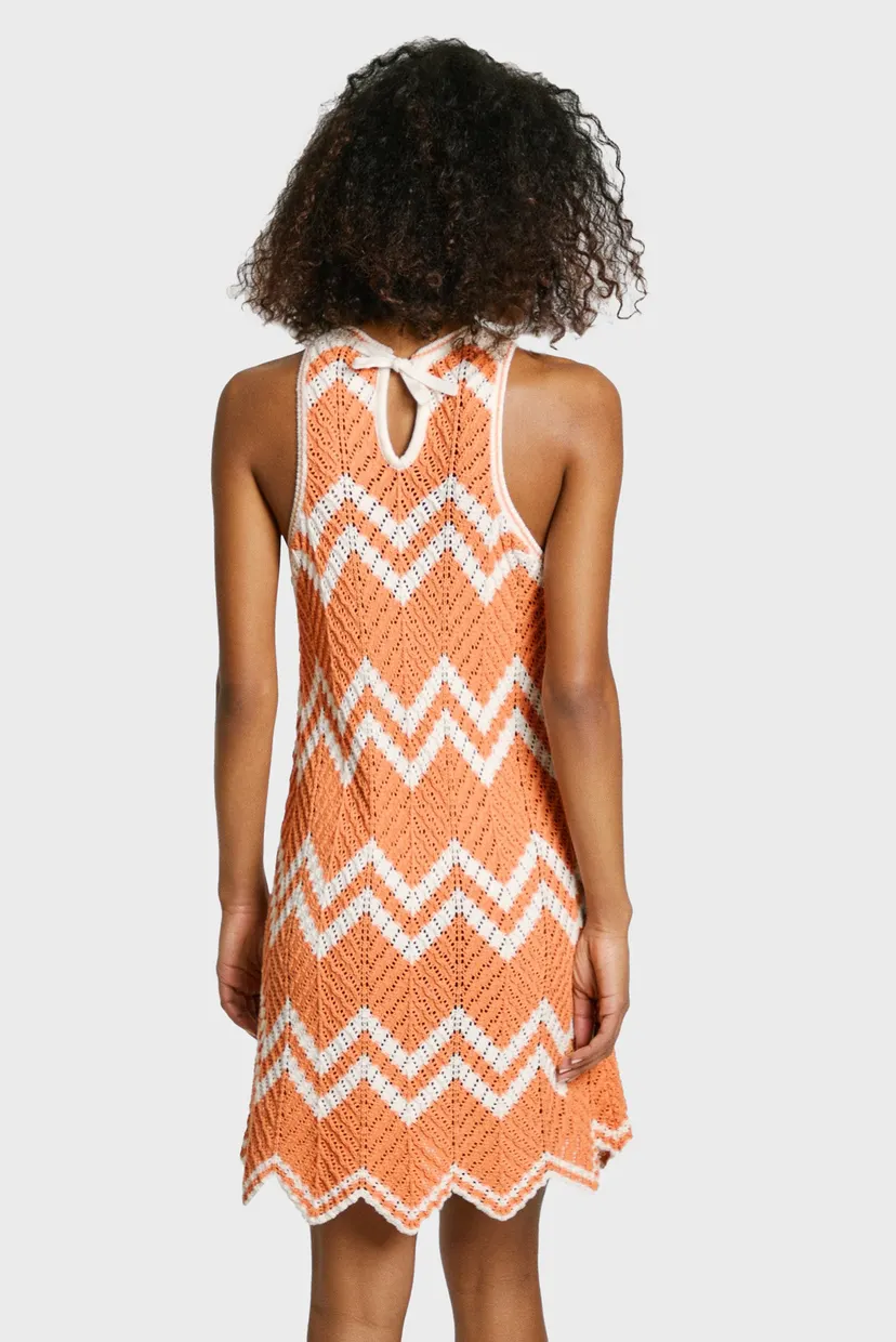 Женское оранжевое платье с узором ORIANA DRESS 3