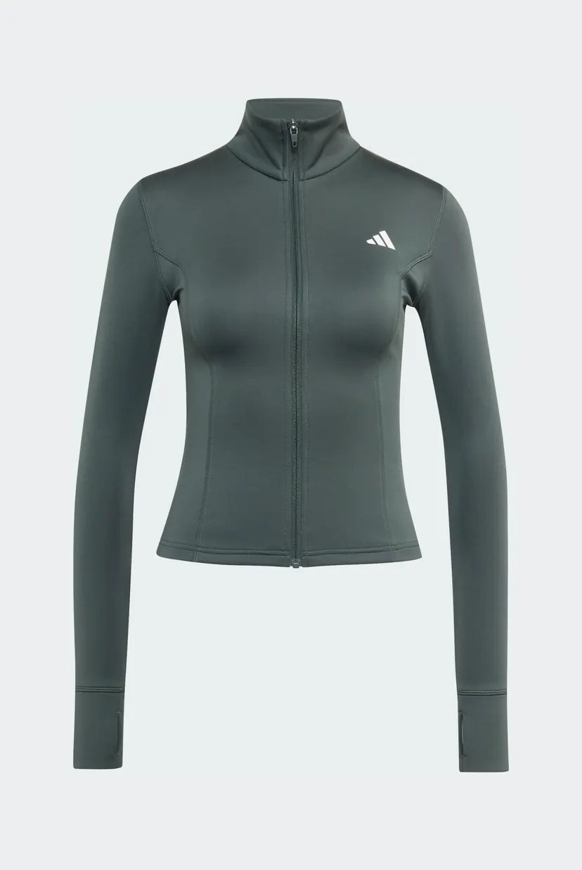 Женская зеленая спортивная кофта Optime Essentials Full-Zip 6