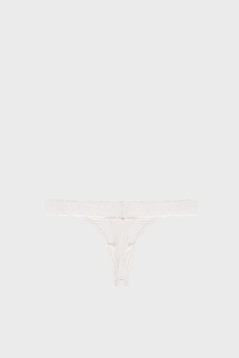 Жіночі білі трусики THONG 6