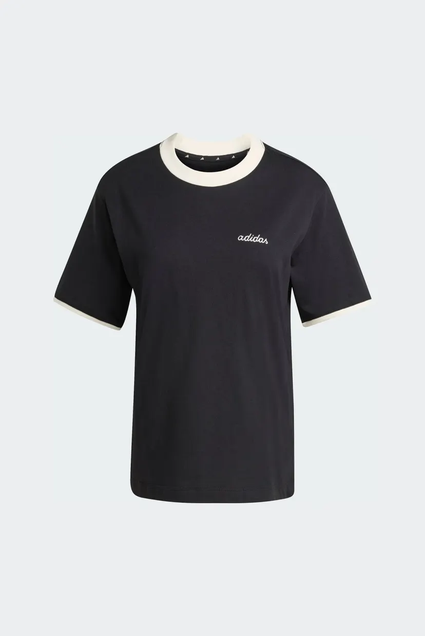 Женская черная футболка Seasonal Essentials Colorpop with Embroidered Graphic 6