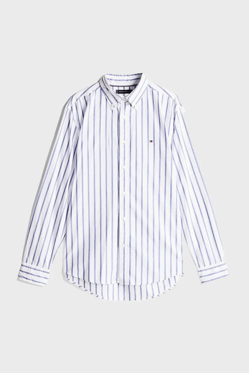 Чоловіча біла сорочка у смужку FLEX POPLIN NAUTICAL STP 5
