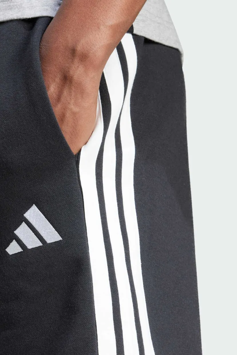 Чоловічі чорні шорти Essential 3-Stripes French Terry 4