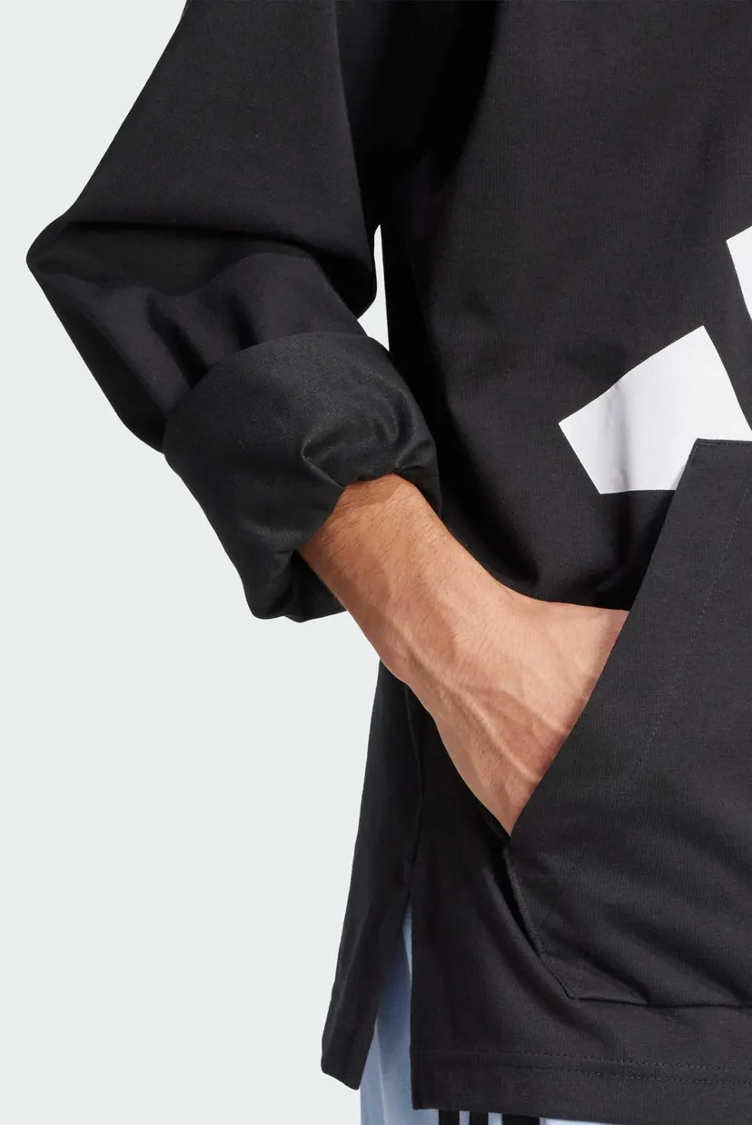 Чоловіче чорне худі Essentials Big Logo Single Jersey 5