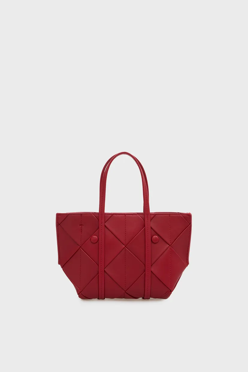 Женская красная сумка WOVEN MINI TOTE CROSSBODY 4