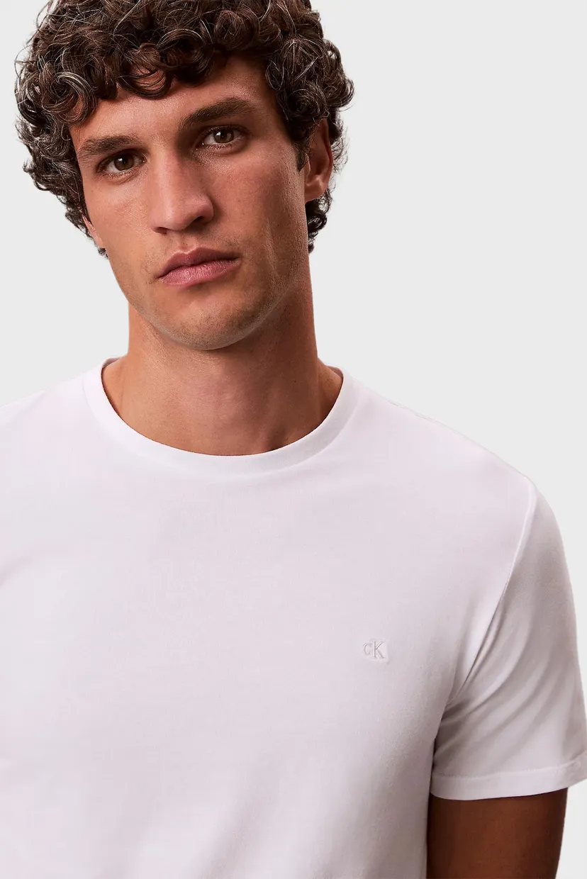 Чоловіча біла футболка SS SLIM STRETCH 4