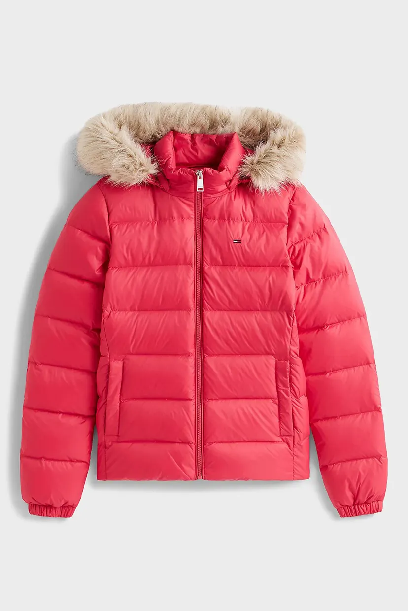 Жіночий червоний пуховик BASIC HOODED DOWN JACKET 6