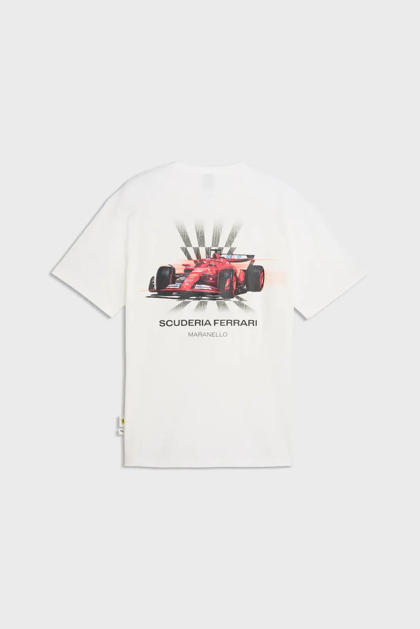 Мужская белая футболка Scuderia Ferrari Car Graphic Tee II Men 5