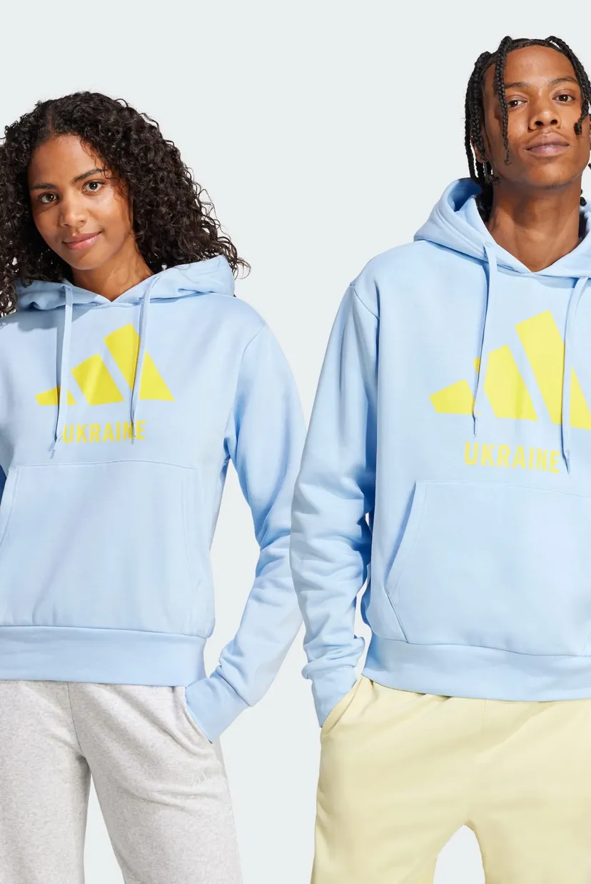Голубое худи Ukraine (унисекс) adidas JN3934 — MD-Fashion