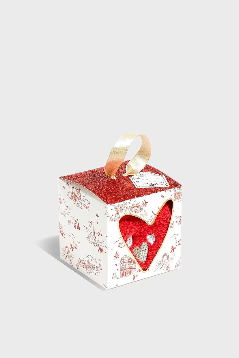 Жіночі червоні шкарпетки NOEL BOX 5