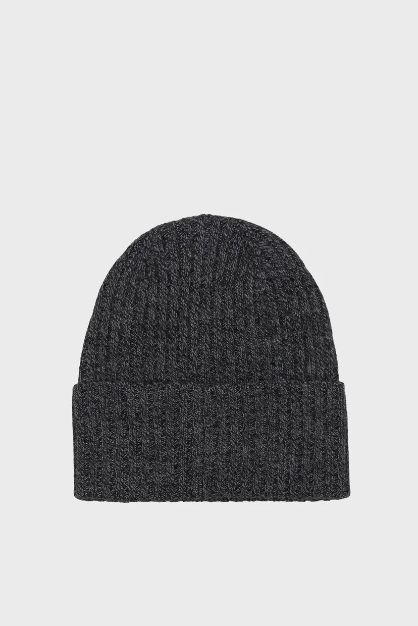 Чоловіча темно-сіра вовняна шапка TH IMD CASH BLEND BEANIE 3