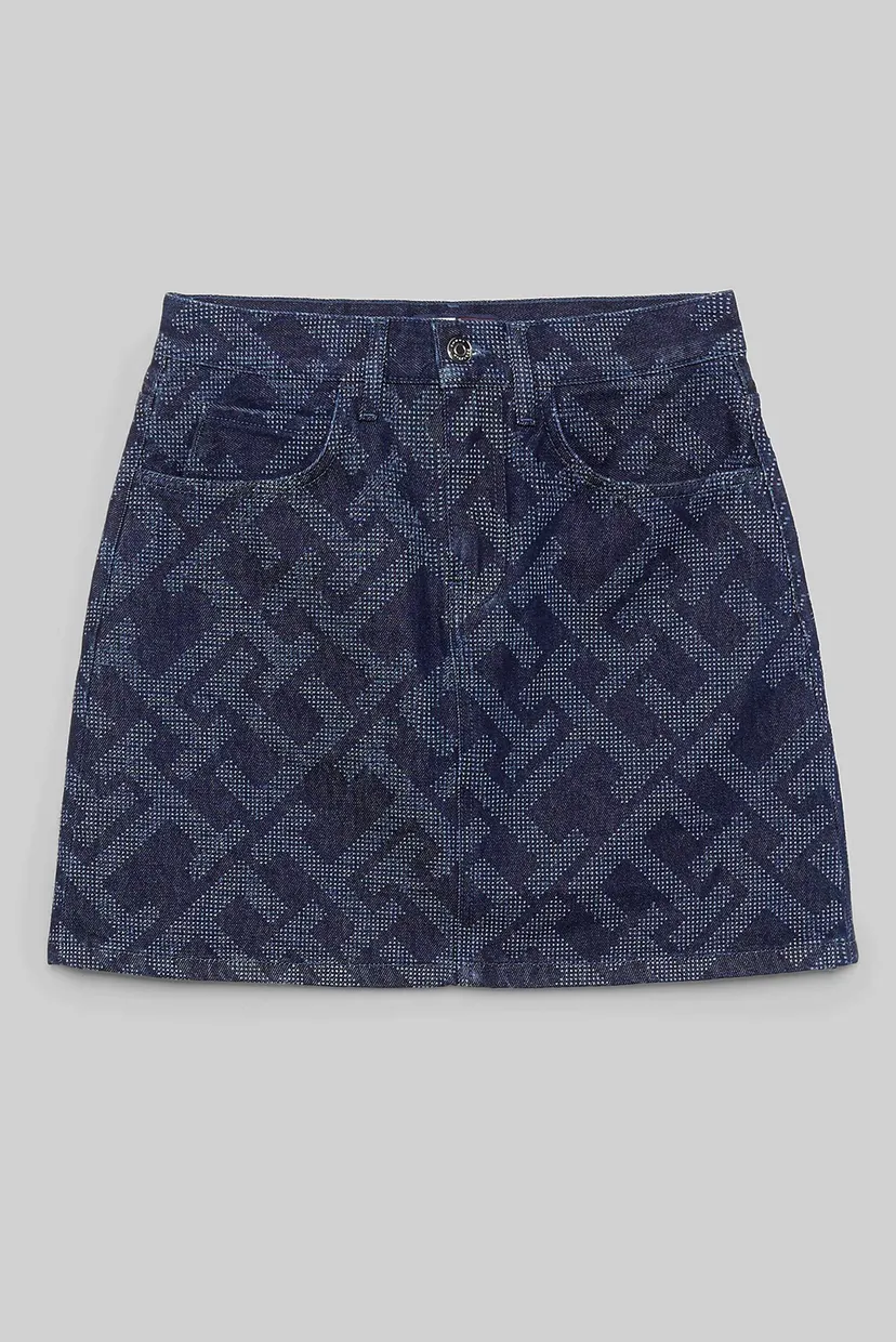Женская юбка с узором THC MONOGRAM DENIM SKIRT 6