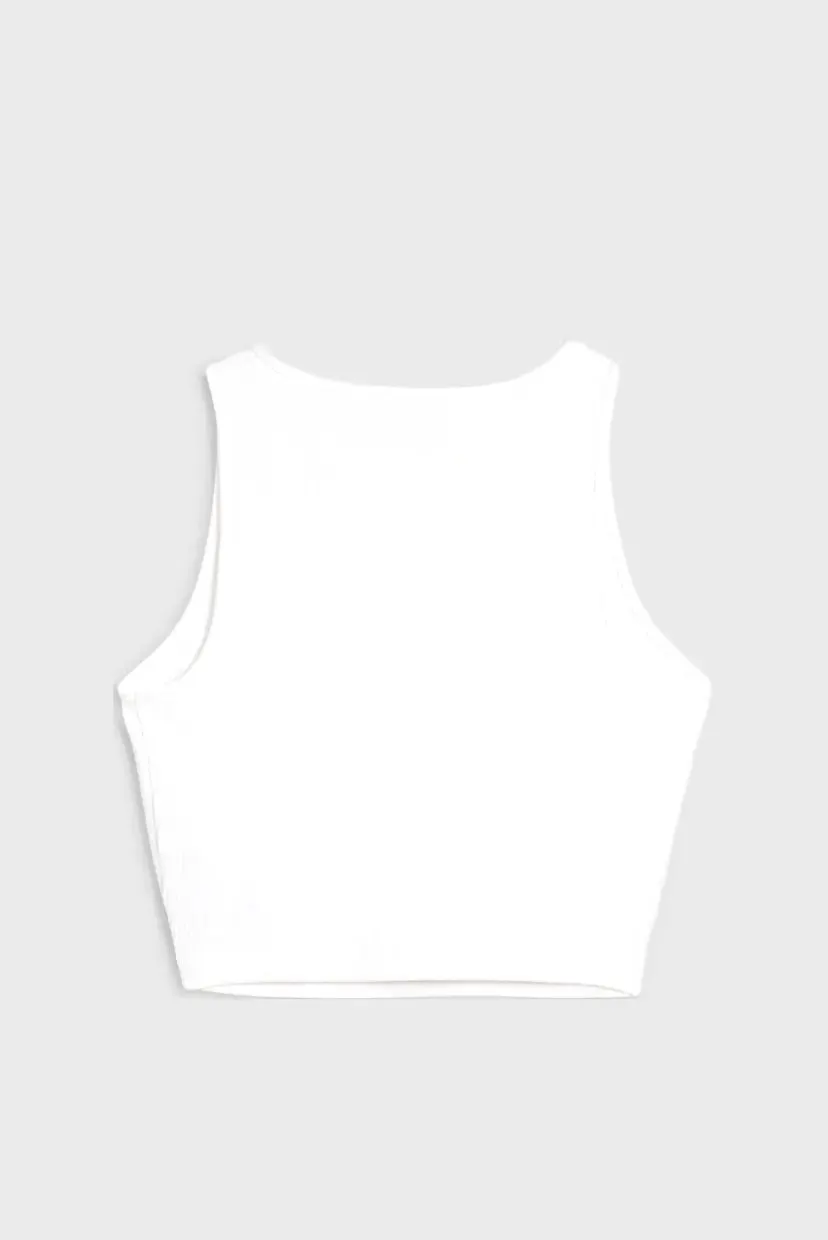 Жіночий білий топ WARDROBE ESS Ribbed Crop Top Women 7
