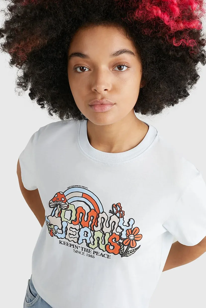 Жіноча блакитна футболка TJW CLS HOMEGROWN 1 TEE 4