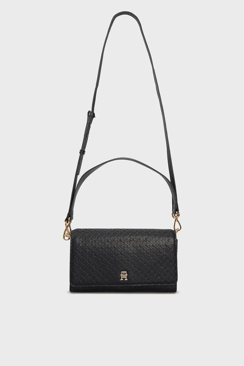 Женская темно-синяя сумка с узором TH ETERNITY SHOULDER BAG MONO 6
