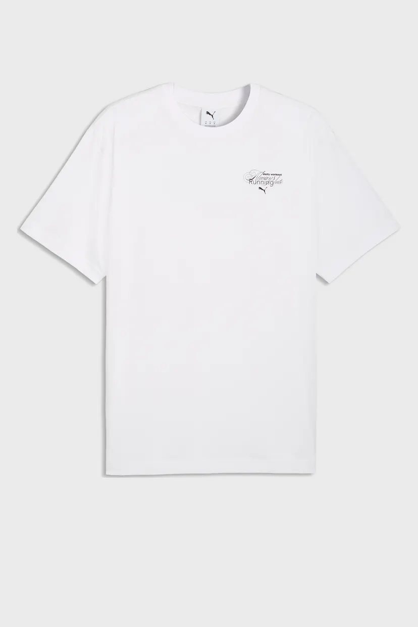 Мужская белая футболка Graphic Slogan Relaxed Tee Men 4