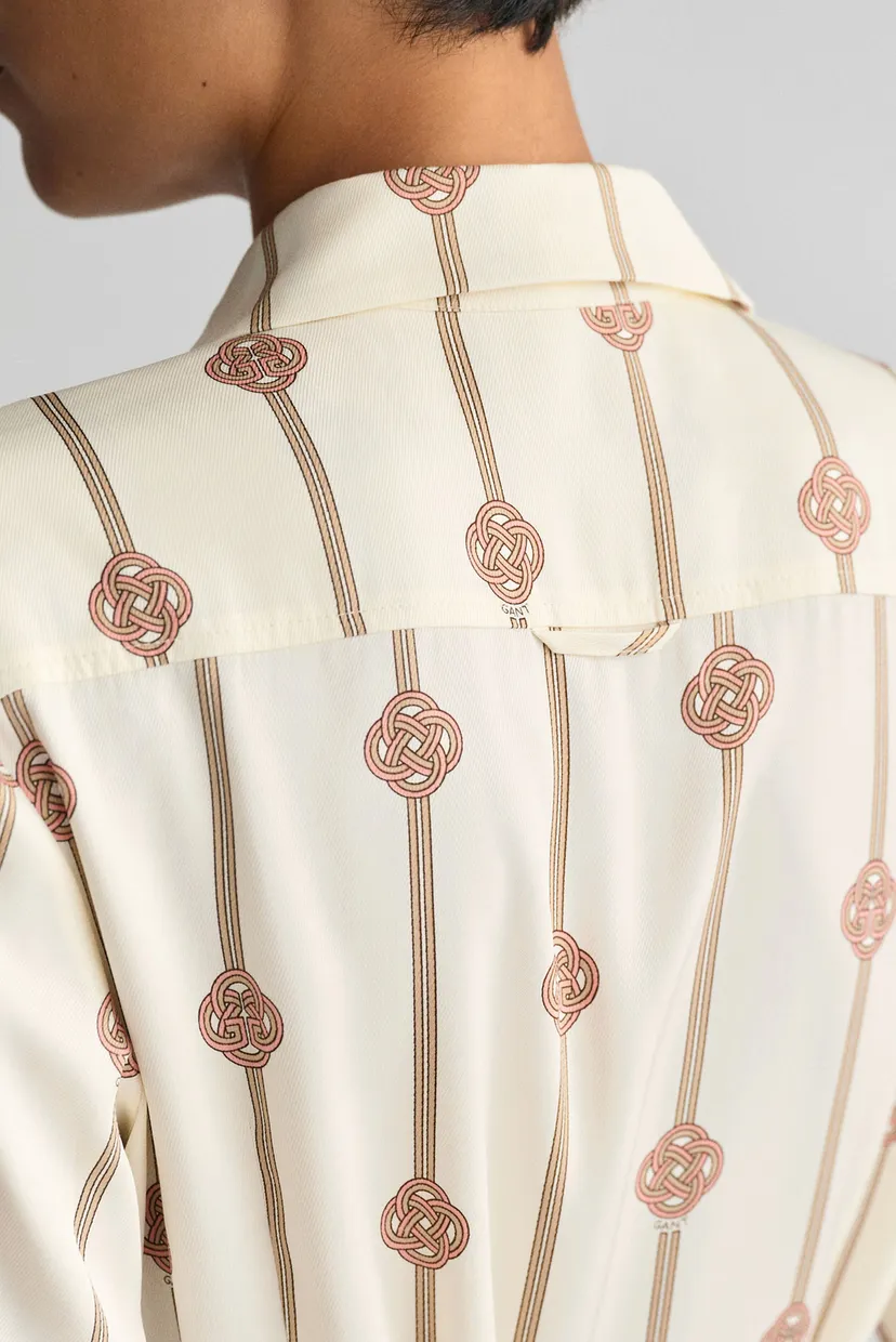Женское белое платье с узором SLIM PRINTED SS 6