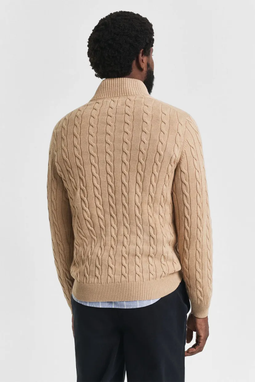 Чоловіча бежева кофта COTTON CABLE HALF ZIP 3