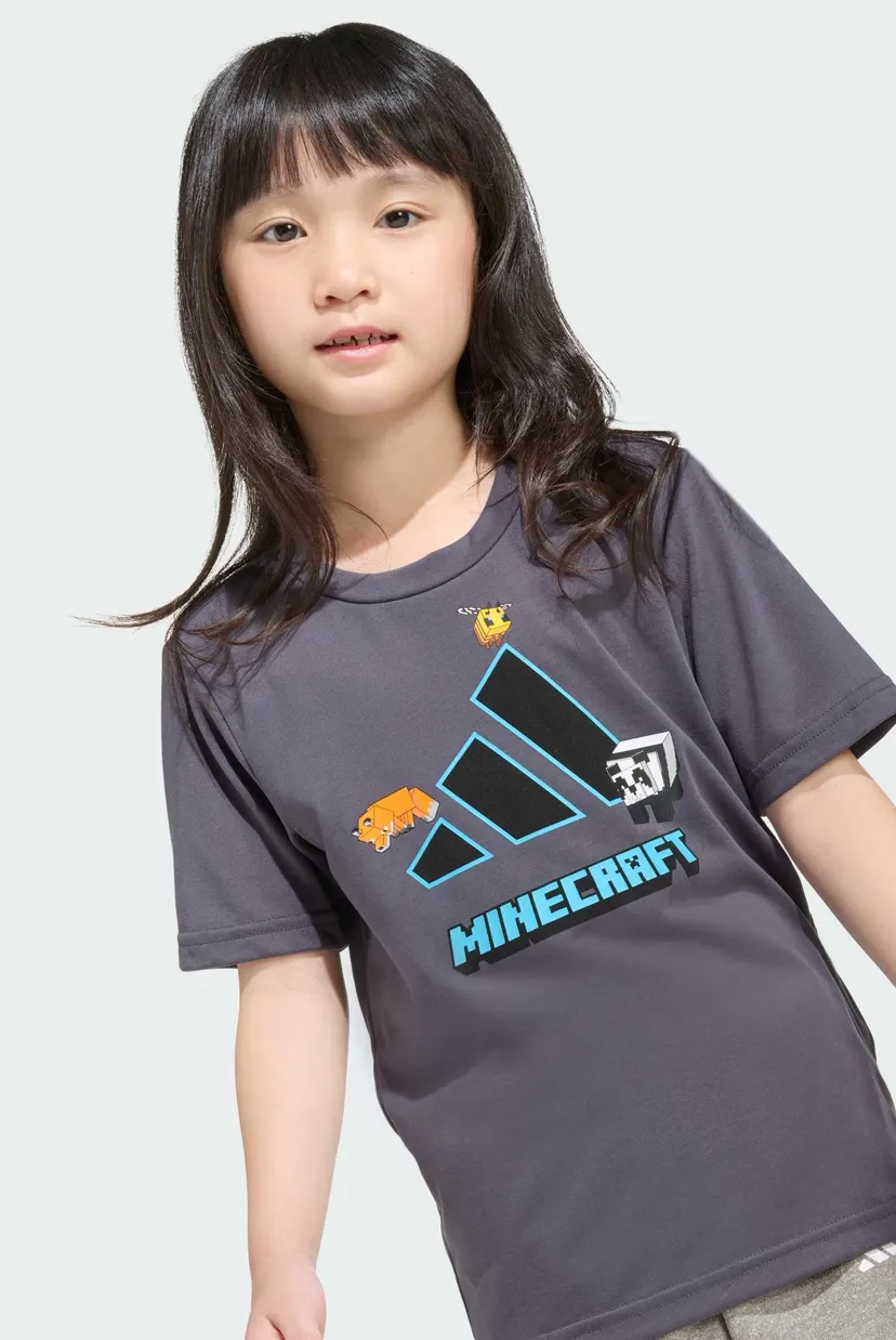 Детская темно-серая футболка ADIDAS MINECRAFT TRAINING 4