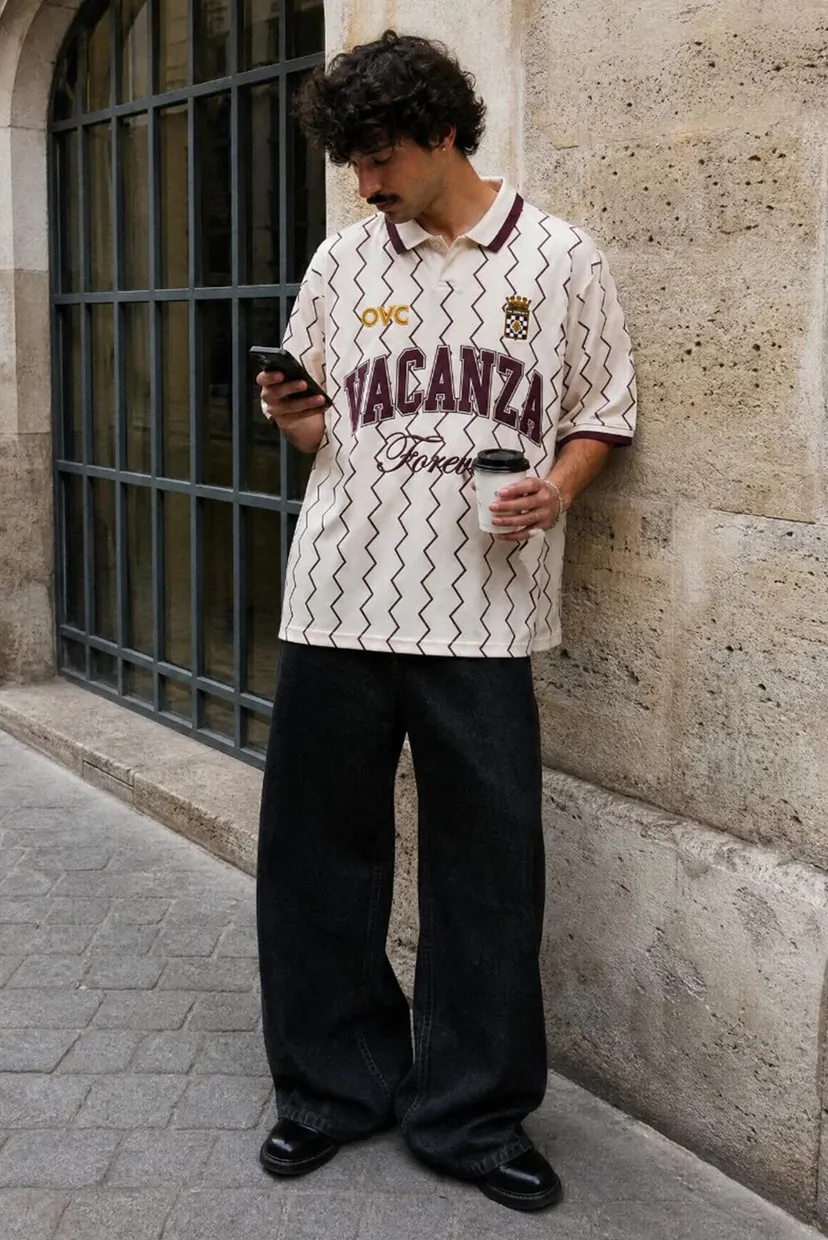 Бежеве поло з візерунком Vacanza Soccer Jersey (унісекс) 5