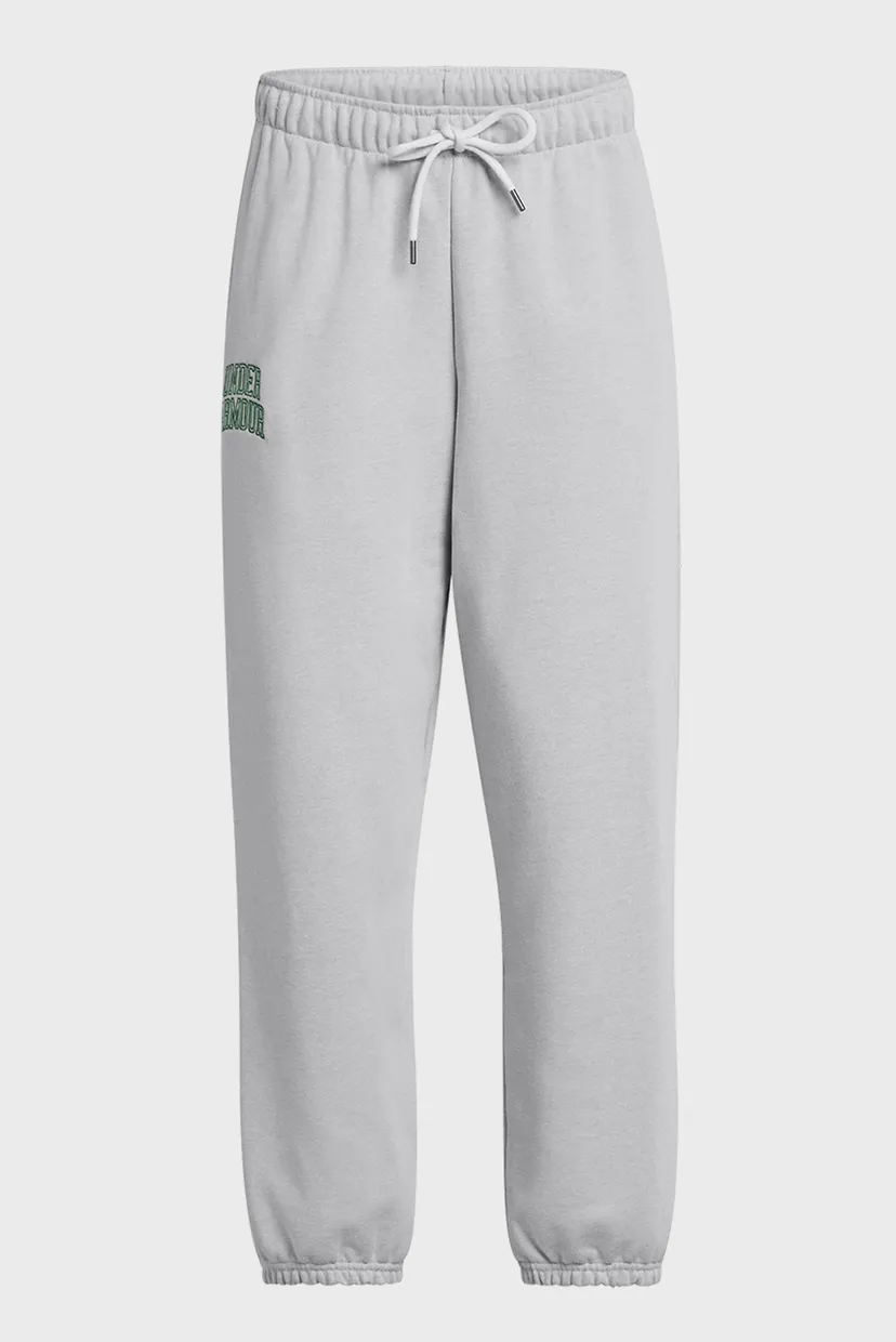 Женские серые спортивные брюки UA Icon HWT Terry OS Pant 5