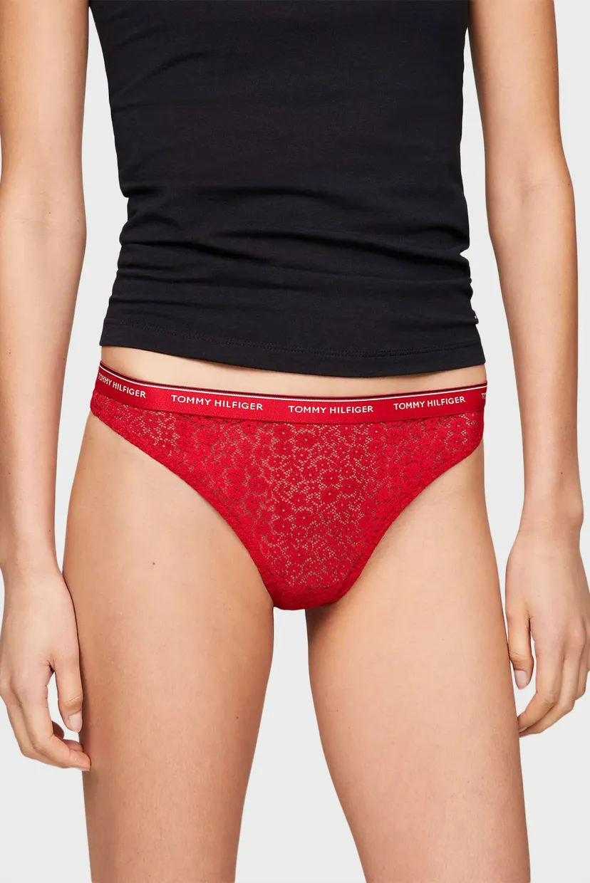 Жіночі трусики з візерунком (3 шт) PACK THONG LACE 3