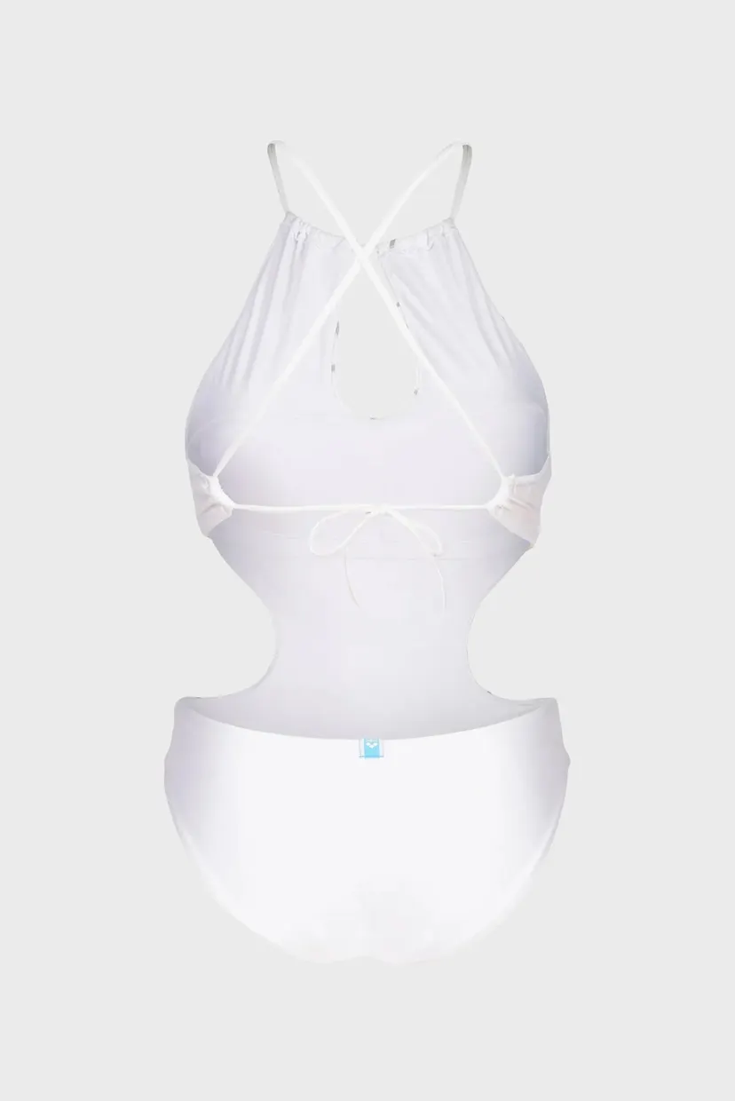 Жіночий білий купальник LOGOTYPE CUTOUT SWIMSUIT 5
