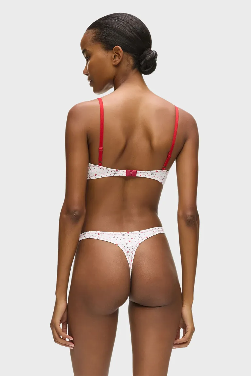 Женские белые трусики с узором KARL HEARTS AOP THONG 3