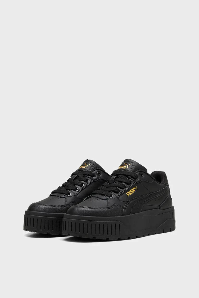 Женские черные кожаные сникерсы Karmen II Idol Sneakers Women 3