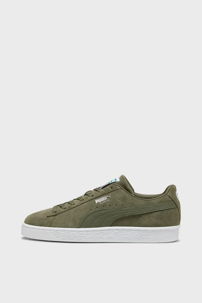 Оливковые замшевые сникерсы Suede Classic Sneakers Unisex 3