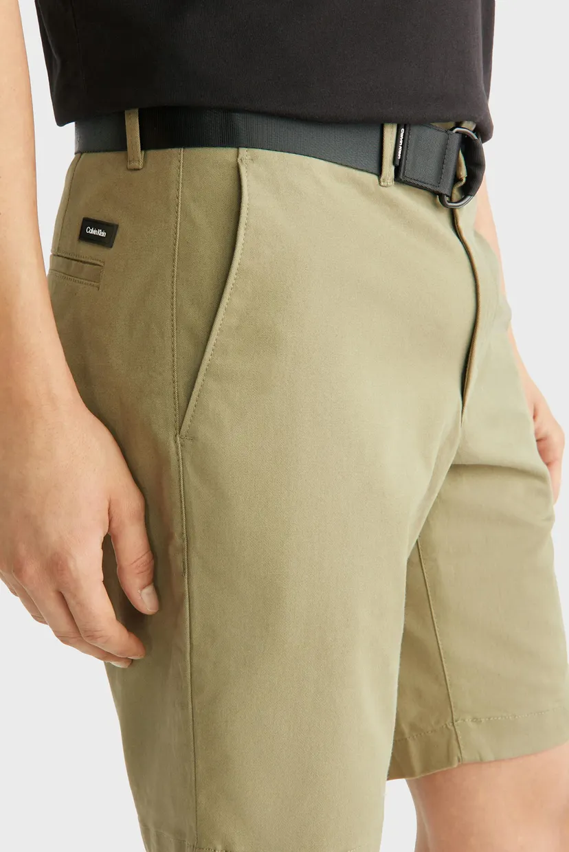 Чоловічі оливкові шорти MODERN TWILL SLIM 4