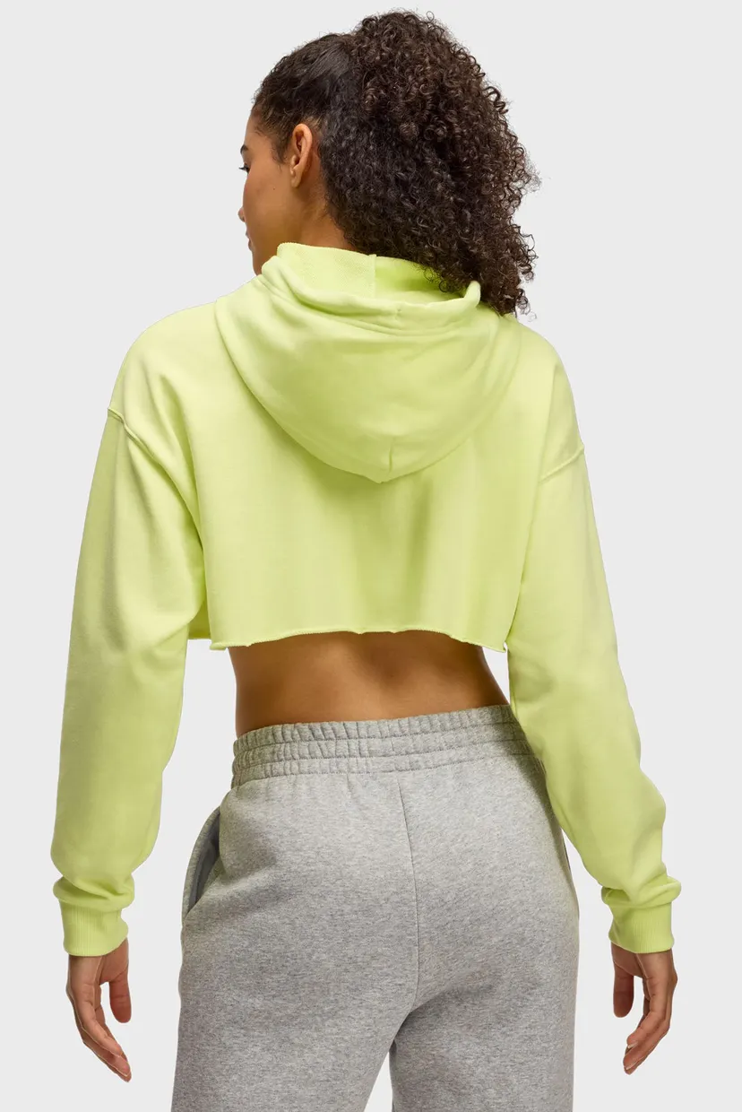 Жіноче салатове худі UA Icon Terry Crop Hoodie 3