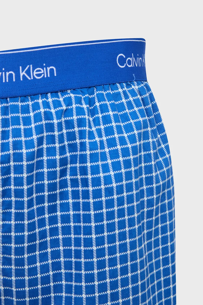 Чоловіча синя картата піжама (сорочка, брюки) POPLIN 7