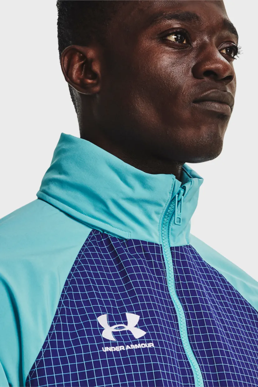Чоловіча блакитна вітровка UA Accelerate Track Jacket 4