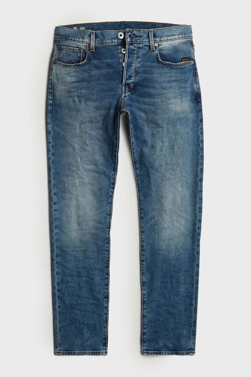 Чоловічі сині джинси 3301 Straight Tapered 5