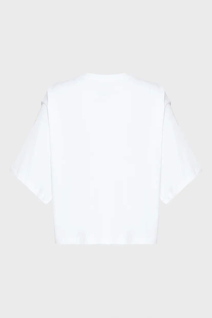 Жіноча біла футболка COTTON BOXY CROP PRIDE 7