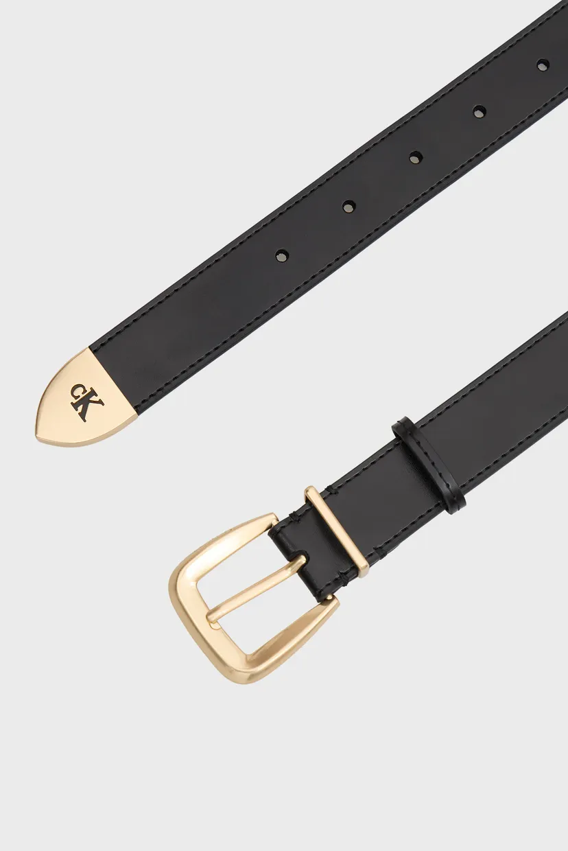 Жіночий чорний шкіряний ремінь END TIP BUCKLE 30MM 3