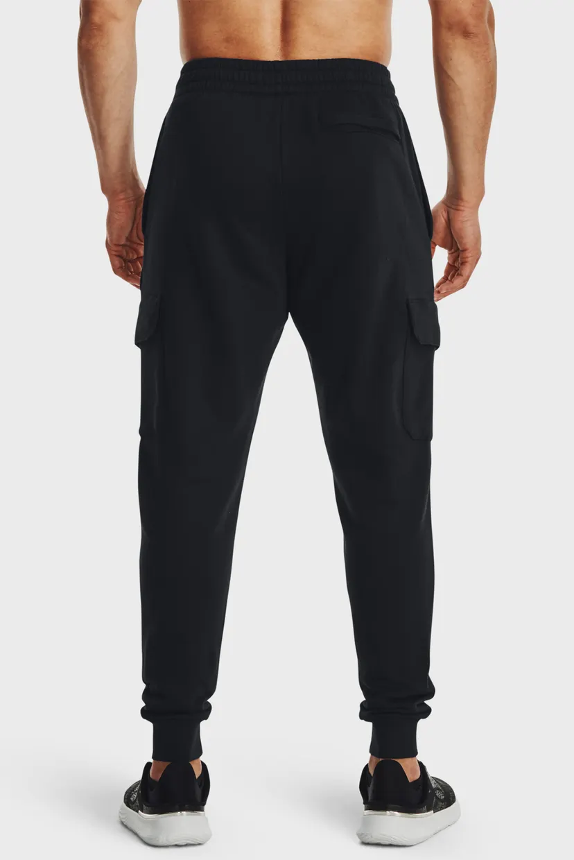 Мужские черные спортивные брюки UA Rival Fleece Cargo Jogger 3