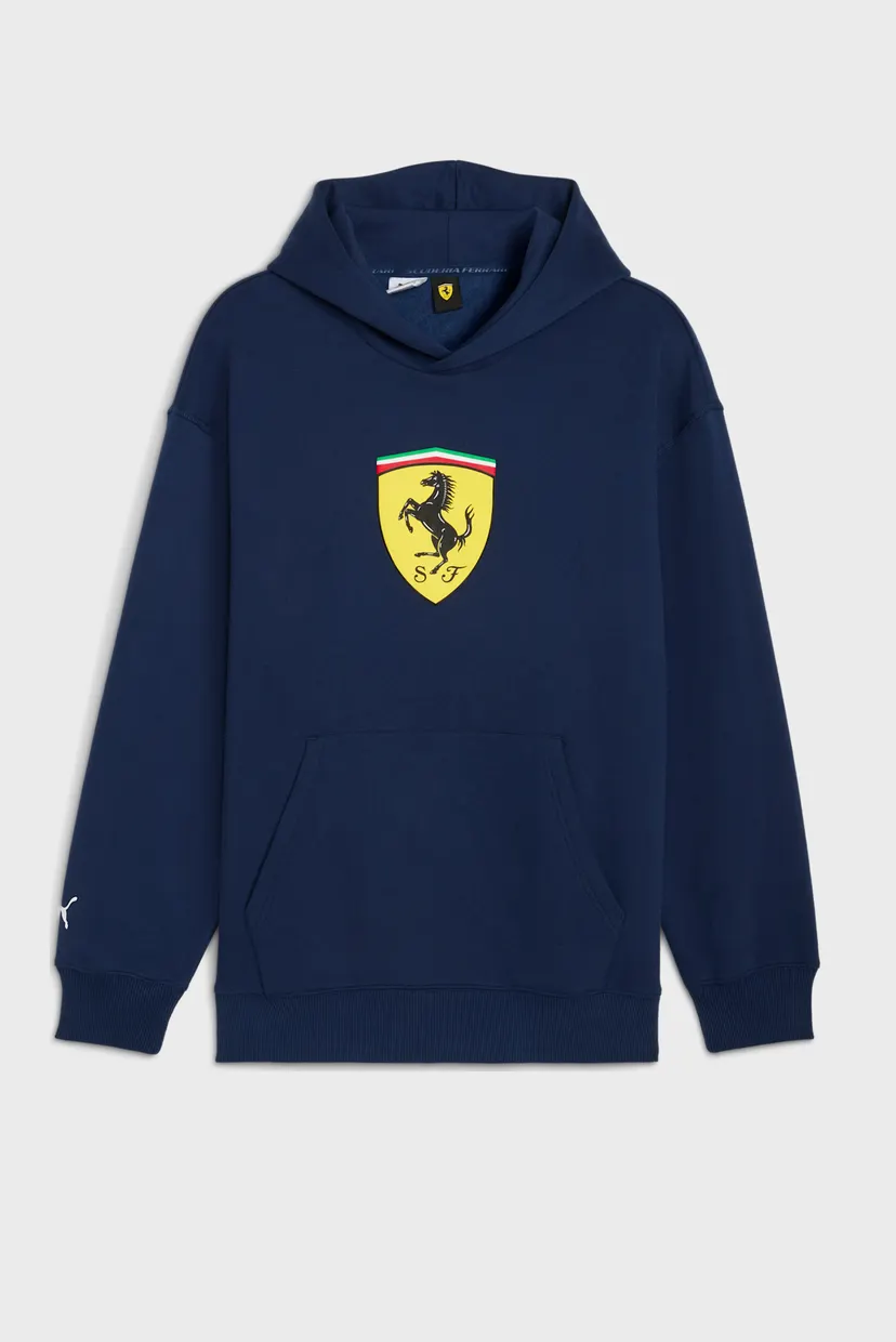 Мужское темно-синее худи Scuderia Ferrari Sportswear Shield Hoodie Men 6