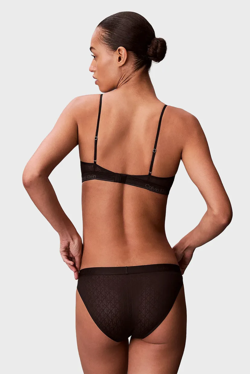 Женский черный бюстгальтер с узором UNLINED BRALETTE 4