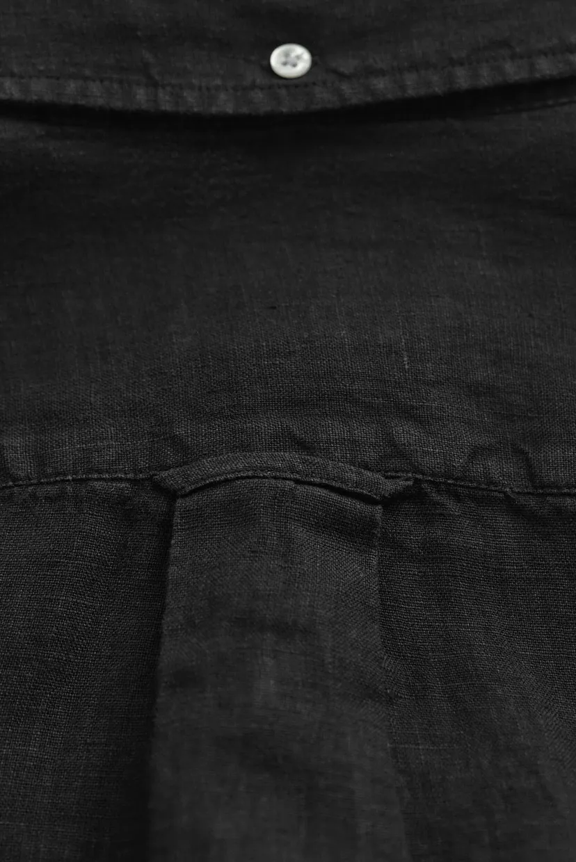 Чоловіча чорна лляна сорочка REG GMNT DYED LINEN SHIRT 4