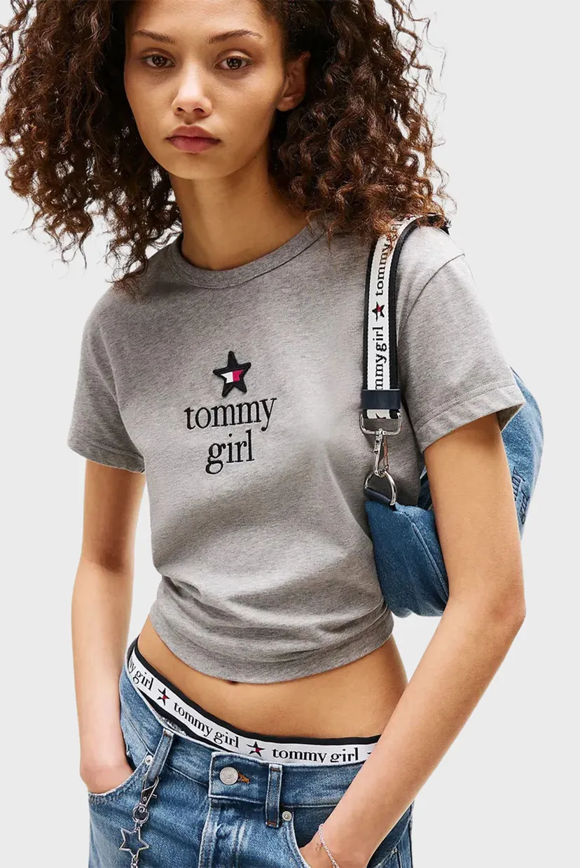 Жіноча сіра футболка TOMMY GIRL 4