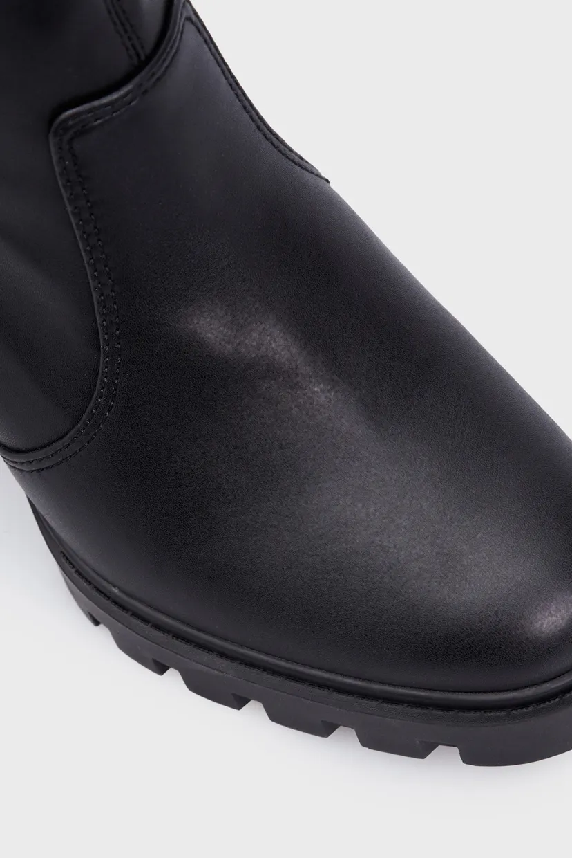 Жіночі чорні ботильйони HEEL PLATFORM ZIP BOOT MG NAPPA 4